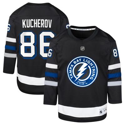 Tampa Bay Lightning Fanatics Branded Replica Breakaway Ausweichtrikot - Schwarz - Nikita Kucherov - Jugendliche Image