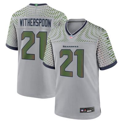 Herren-Nike-Spieltrikot Devon Witherspoon Wolf Gray Seattle Seahawks 2025 Rivalries Collection Image