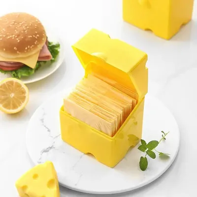 Shredded Cheese Container Airtight Food Storage Container With Lid Cheese Design Cheese Slice Holder Food Storage Container