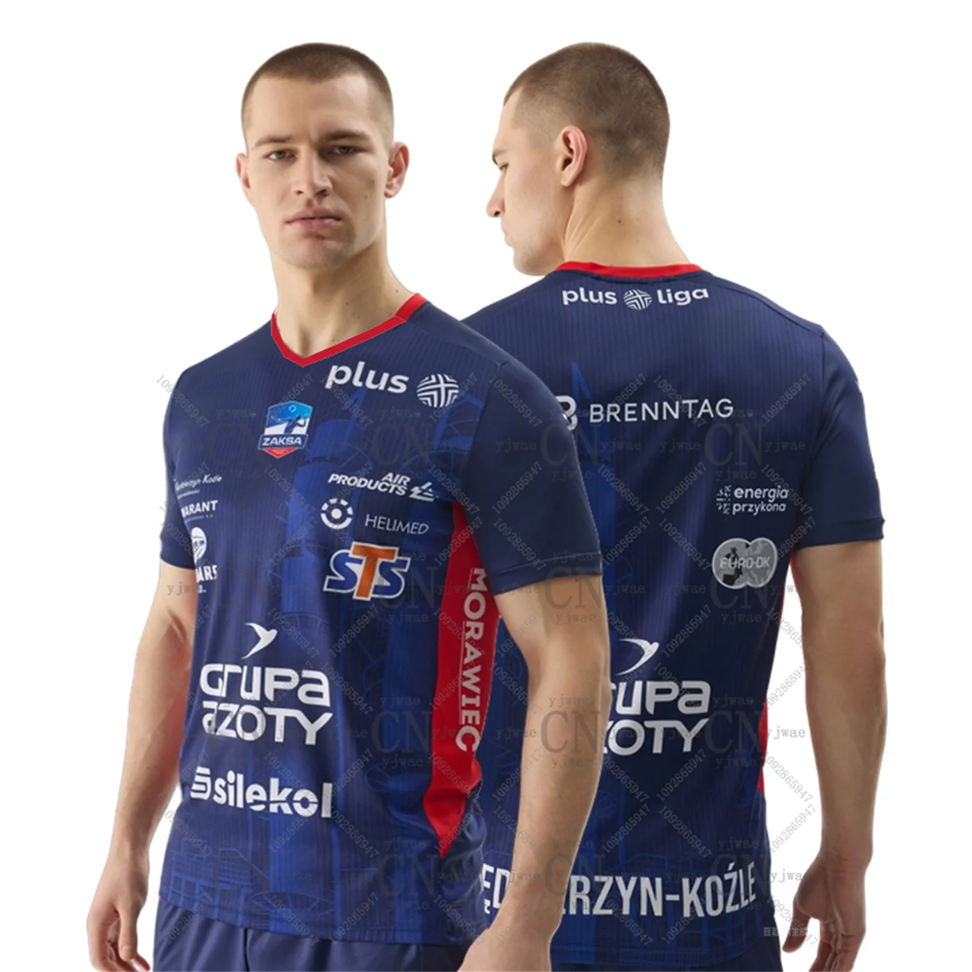 Polish Volleyball Club Grupa Azoty Zaksa Kk Home Sports Jersey T-Shirt Loose Breathable Quick Drying Sportswear Men'S T-Shirt