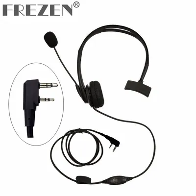 Overhead Earpiece Headset Swivel Boom Microphone Noise Cancelling For Kenwood Walkie Talkie For Baofeng UV-5R WOUXUN Ham Radio