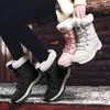 Schnee Stiefel Frauen Warme Plattform Schuhe Flache Warm Halten Stiefel Damen Casual Turnschuhe Plüsch Botas Winter Schuhe