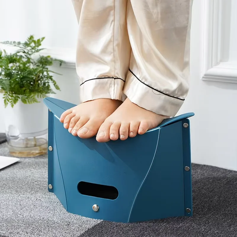 Outdoor-Klapphocker, Camping und Angeln, multifunktionaler tragbarer Handkorb, Klapphocker, tragbarer Kunststoffhocker