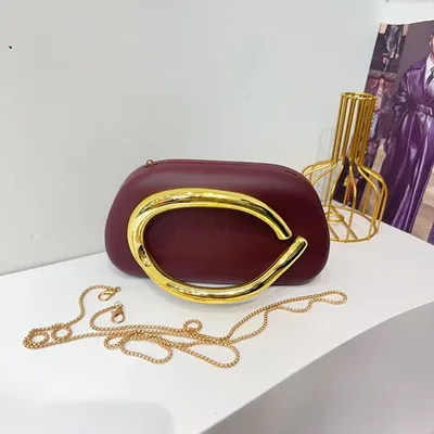 2025 New Gold Closure Box Clutch Bag Women Evening Wedding Party Cute Purse Bag Women Handbag Dinner Bag Party Bag Dating Bag