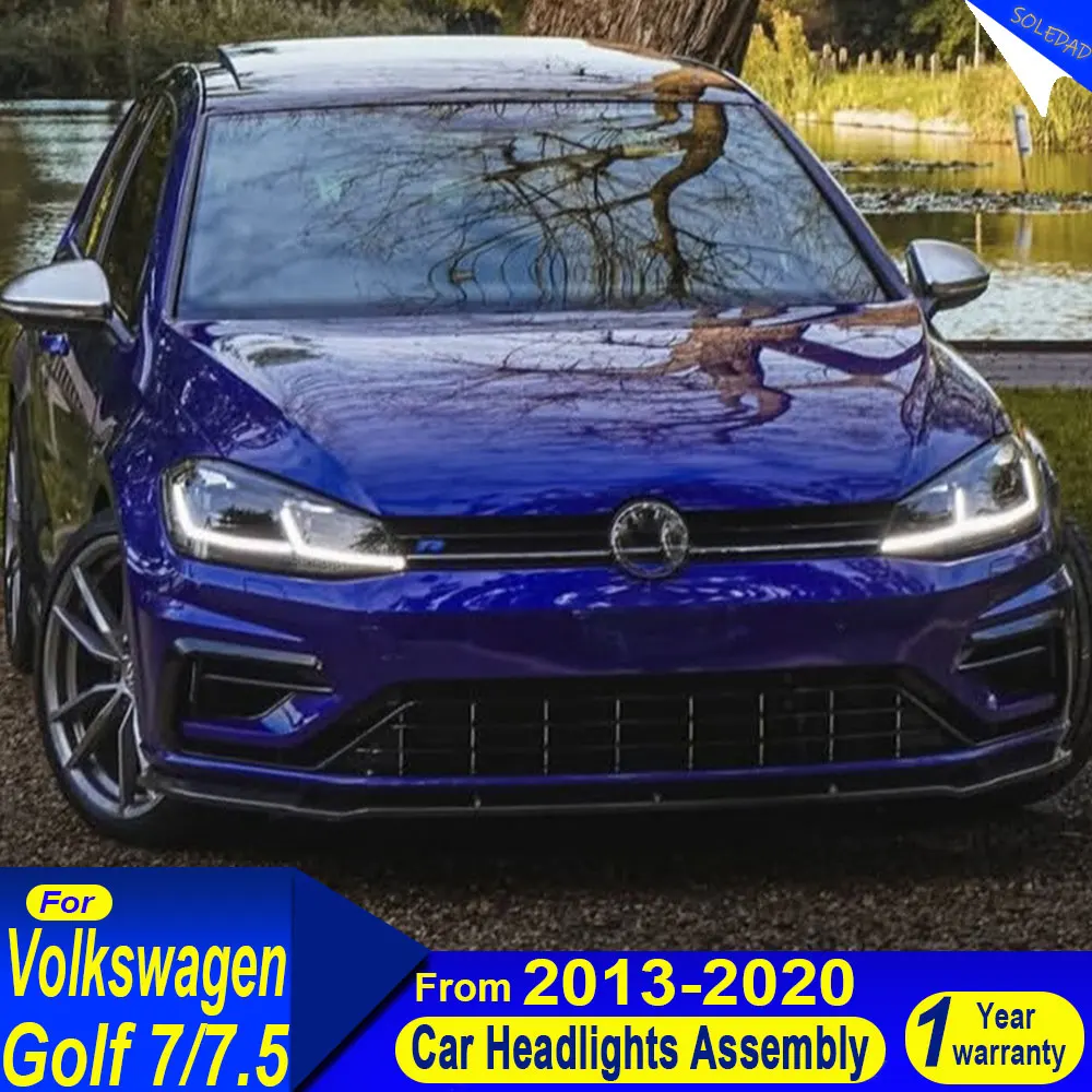 Auto Faro A LED Per VW Golf 7 Golf 7.5 2013 2014 2015 2016 2017 2018 2019 2020 Auto Faro LED DRL Xenon Lente Accessori Auto