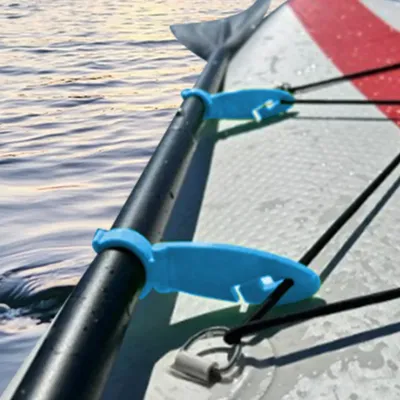 2 Stück Stand Up Paddle Board Clips Doppelpadel Board Halter Erweiterbare Befestigungsklemmen für Kajakfahren Wassersport Zubehör