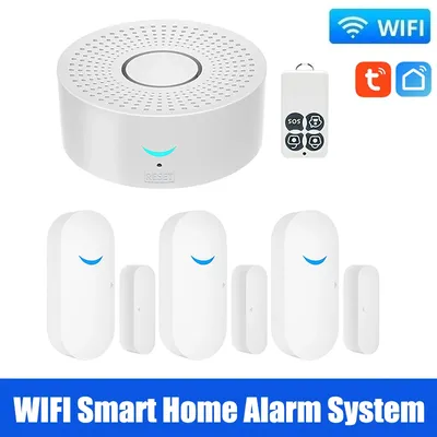 Tuya WiFi Smart Home Alarm System 433 MHz Einbrecher Alarm Sirene Smart Leben App Steuerung Wireless Home Alarm System Kits