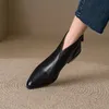 2024 neue Herbst Frauen Stiefel Aus Echtem Leder Frauen Schuhe Spitz Stiefeletten Moderne Damen Schuhe Chelsea Western Stiefel