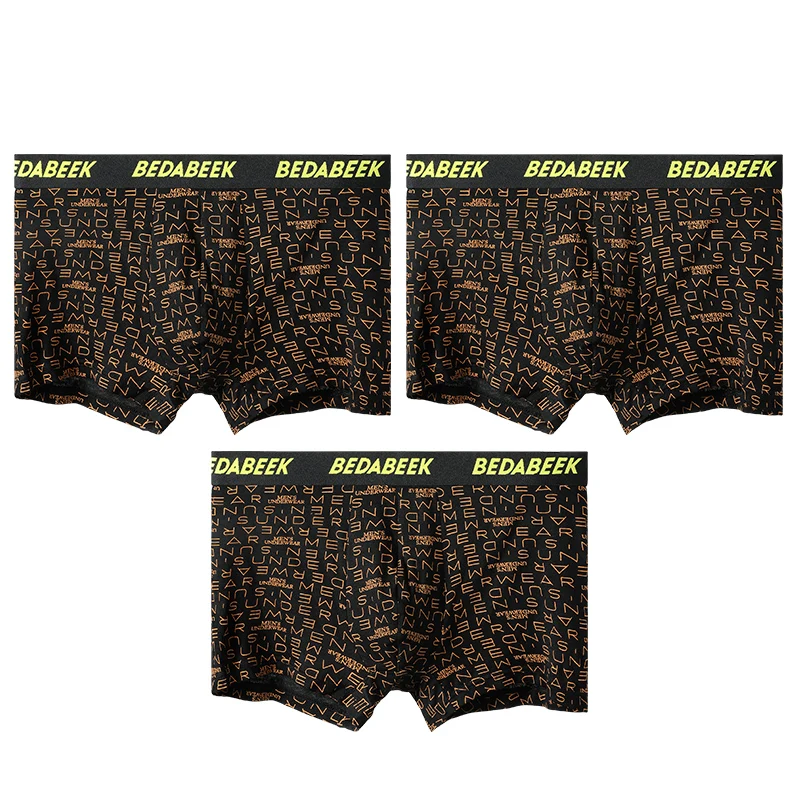3PCS männer unterwäsche Männer Modal boxer Sommer dünne jungen sport antibakterielle unterhose männer boxershorts kopf Image