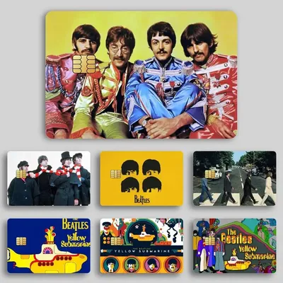 Band Singer The B-Beatles Abbey Road Poster Credit Skin Cover Card Stickers 4PCS Film Bus Pass Front Decoration Bank Debit