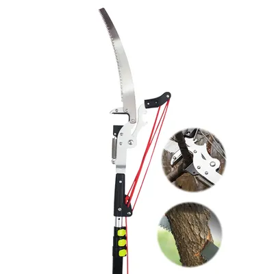 12 ft Telescopic Pruner Long Handle Tall Tree Trimmer Pruning 3.6 meters Extension Pole Saw High Altitude Branch Cutting Tool