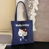 Neue Sanrio Hello Kitty Einzelne Umhängetasche Große Kapazität Wilde Einkaufstasche Cartoon Kitty Katze Leinwand Große Kapazität Umhängetaschen