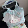 Neue Sanrio Hello Kitty Einzelne Umhängetasche Kitty Katze Niedliche Joker Cartoon Große Kapazität Handtasche Mode Leinwand Umhängetaschen