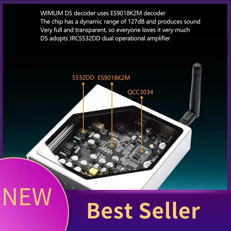 M07K-Decodificatore audio DAC digitale Bluetooth Fibra ottica coassiale APTX-HD Decodificatore febbre Hifi per computer cellulare USB