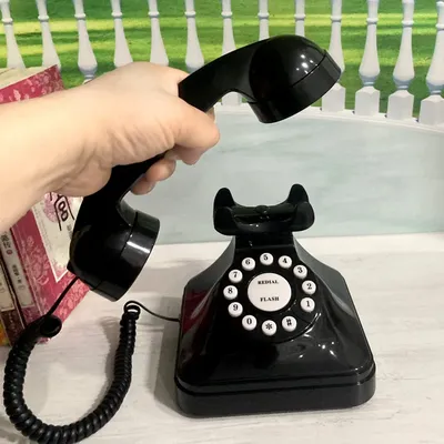 Vintage Landline Telephone for Home/Office/Hotel,Black HD Call Large Button European Antique Landline Telephone Dropshipping