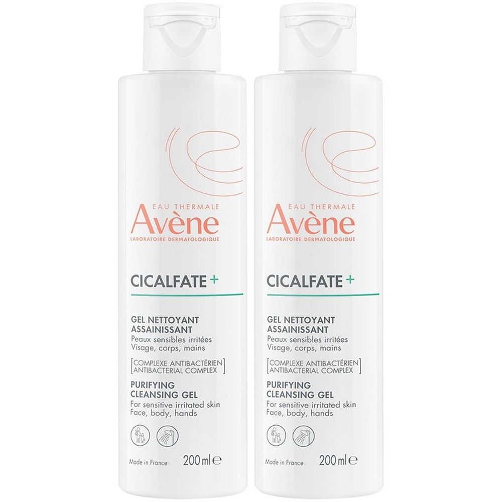 Avene Cicalfate+ Gel Detergente Purificante 2x200 ml detergente