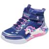 Sneaker SKECHERS "UNICORN CHASER", Kinder, Gr. 28, bunt (navy, multi), Lederimitat, Textil, animal-print, Glitzer, kontrastfarbene Details, casual, Schuhe, Boots mit Einhorn, Größenschablone zum Download