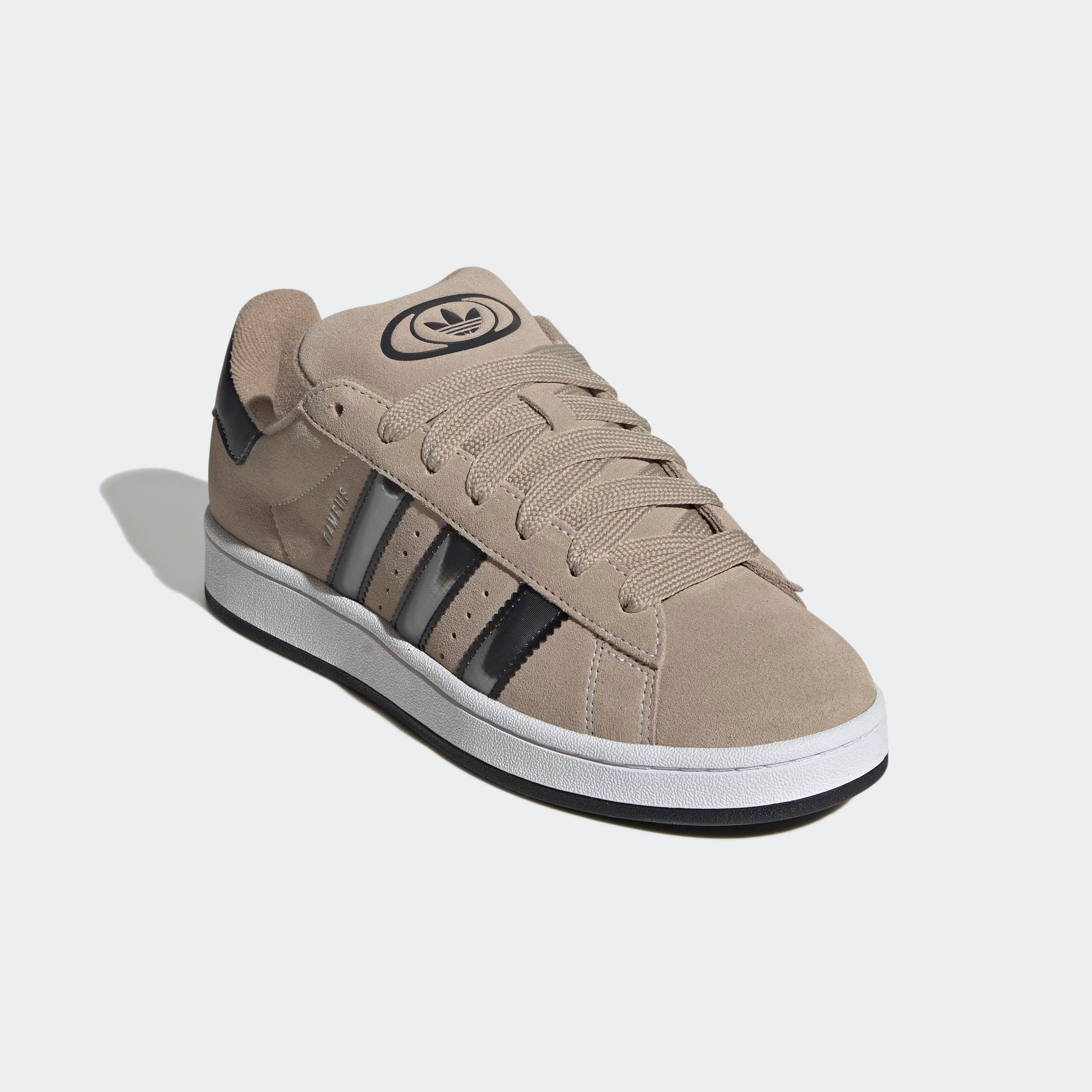 Sneaker ADIDAS ORIGINALS "CAMPUS 00S", Gr. 43, trace khaki, matte silber, core schwarz, Leder, Schuhe