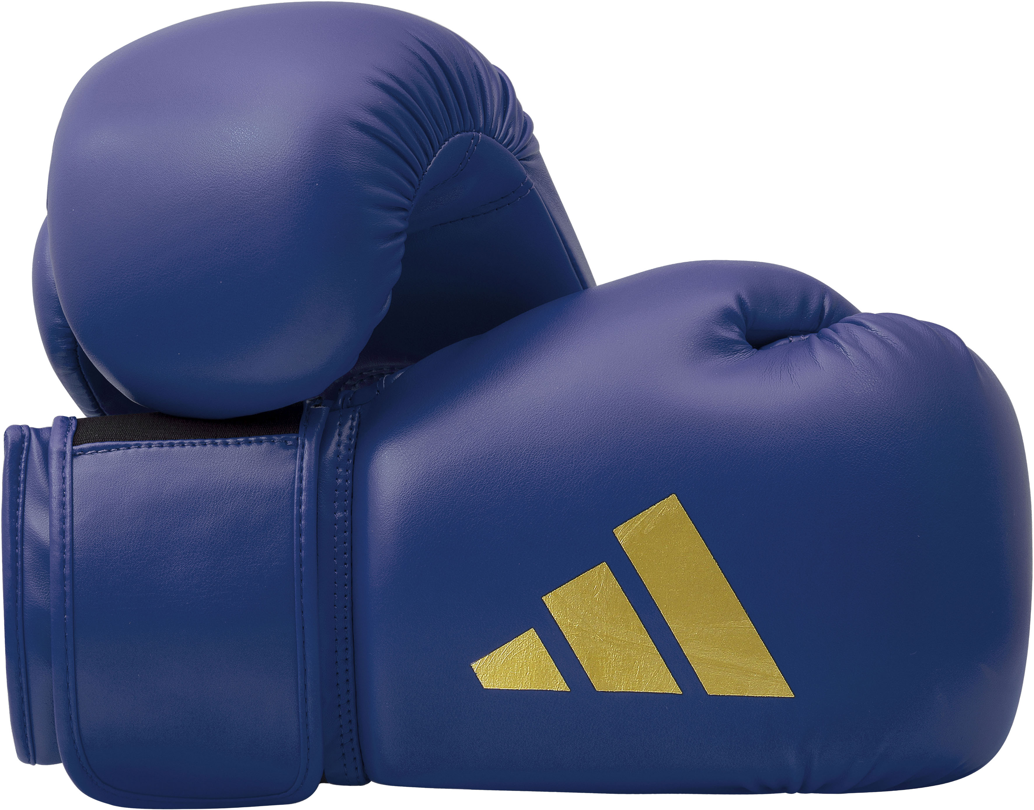 Boxhandschuhe ADIDAS PERFORMANCE "Speed 50" Gr. 16, blau (blau, goldfarben), Boxhandschuhe, 16 16, Obermaterial: 100% Kunstleder