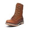 Winterboots TIMBERLAND "TIMBERLAND AUTHENTICMID WARM LINED WATERPROOF BOOT", Gr. 36, braun (schwarz braun), Leder, sportlich, Schuhe, Snowboots, Winterstiefel, Winterschuhe, wasserdicht und gefüttert