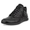 Sneaker ECCO "IRVING MID-CUT", Herren, Gr. 48, schwarz, Glattleder, Textil, unifarben, casual, Schuhe, Winterboots, High Top Sneaker, Stiefelette mit gepolstertem Schaftrand