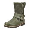 Stiefel ANDREA CONTI "Andrea Conti Stiefel Leder", Damen, Gr. 39, grün (oliv), Leder, casual, Schuhe