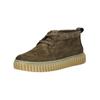 Schnürstiefelette CLARKS "Clarks Stiefelette Nubukleder", Herren, Gr. 46, grün (khaki), Nubukleder, casual, Schuhe