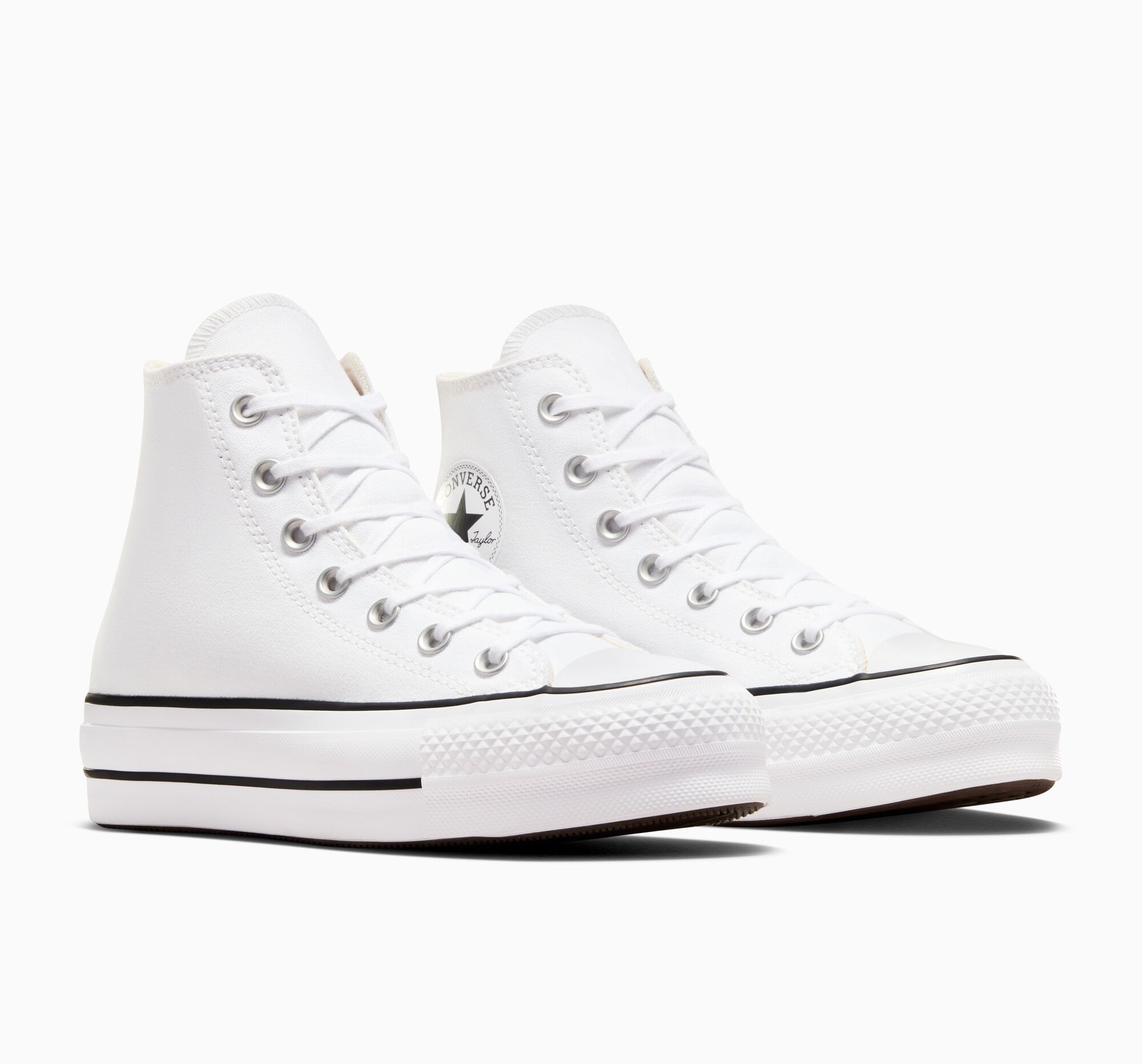 Sneaker CONVERSE "CHUCK TAYLOR ALL STAR LIFT PLATFORM CANVAS", Damen, Gr. 39,5, schwarz-weiß (weiß, schwarz, weiß), Textil, Schuhe Sneaker