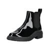 Stiefelette CLARKS "Clarks Stiefelette Leder/Textil", Damen, Gr. 39,5, schwarz (schwarz lack), Leder, Textil, casual, Schuhe