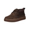 Schnürstiefelette CLARKS "Clarks Stiefelette Nubukleder", Herren, Gr. 43, braun (dunkelbraun), Nubukleder, casual, Schuhe