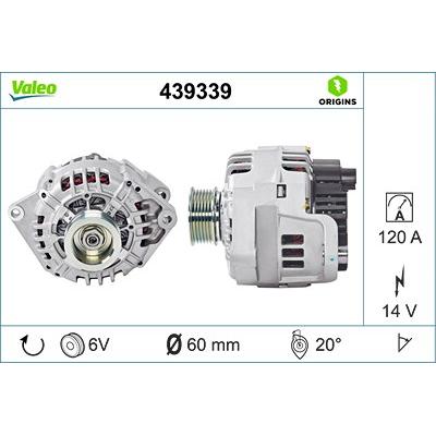 Valeo Generator [Hersteller-Nr. 439339] für Citroën, Fiat, Peugeot Image