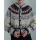 Per donna Felpa Cardigan Maglione Fair Isle Vintage Moda Casual Geometrico A Coste Con Cappuccio Bottoni Lavorato a maglia Stampato Manica Lunga Top Regolari Maglia Natale All'aperto Quotidiano Grigio