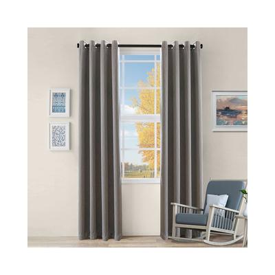 Superior Zuri Blackout Curtains With Grommet Top Header - Set Of 2