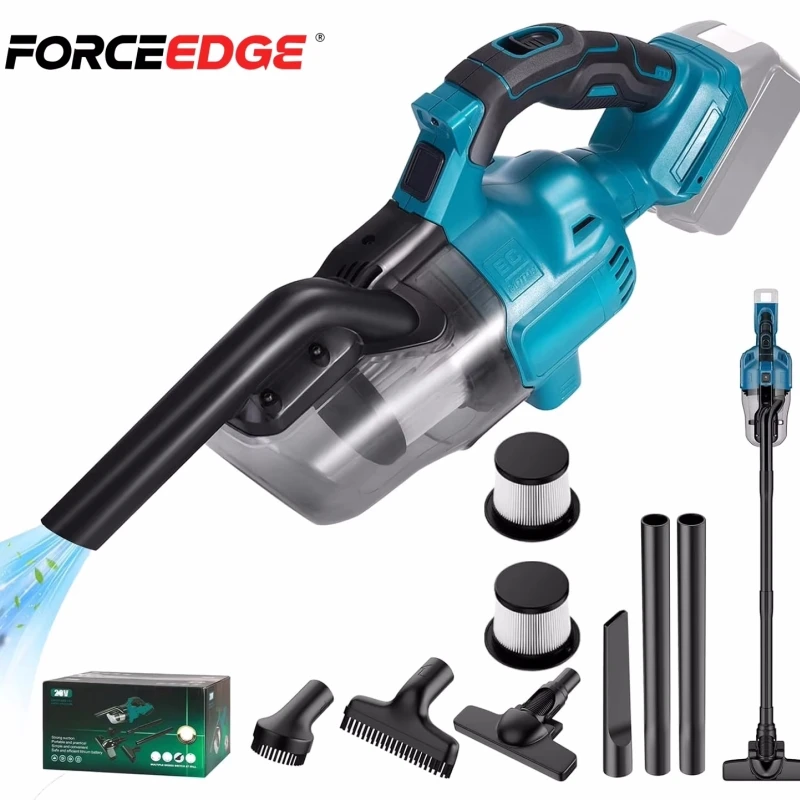 Kabelloser Auto-Staubsauger, tragbar, multifunktional, tragbar, leistungsstarke Reinigungsmaschine mit 2 Filtern für 18-V-Makita-Akku Image