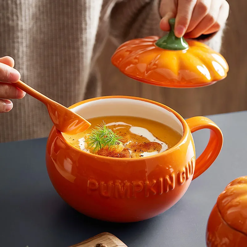 Halloween Mugs Pumpkin Tea Ceramic Coffee Cup Creative Breakfast Afternoon Household Drinking Office Home 350ml 500ml 850ml