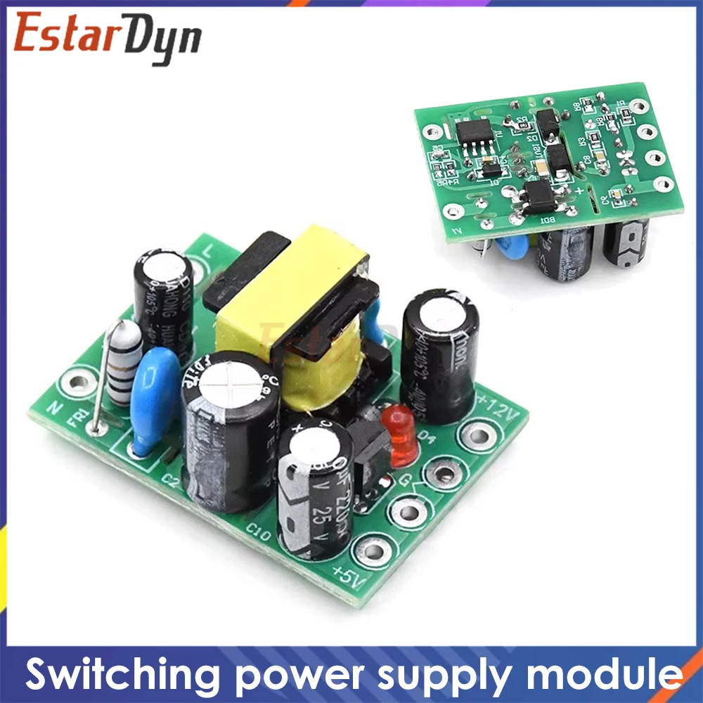 AC-DC-Stromversorgungsmodul 110 V-220 V auf 5 V, 12 V, isolierter Konverter mit zwei Ausgängen, 100 mA, 500 mA, für Arduino-DIY-Projekte Image