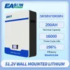 EASUN Lifepo4 Lithium-Eisenphosphat-Powerwall-Batterie 48 V 51,2 V 16 s 100 Ah/5 Wh 200 Ah/10 Wh 15 P 6000+ Zyklus BMS Solarzubehör