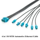 Cavo Ethernet automobilistico Gigabit H-MTD 6 in 1 con connettore H-MTD originale Rosenberger E6K10A-1CAZ5-Z E6K10F-1CAZ5-Z