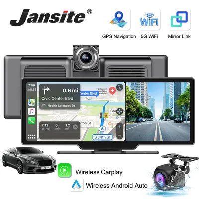 10,26 ''Dash Cam 4K Auto Spiegel Video Player Drahtlose Carplay Android Auto GPS Auto Monitor Multimedia Rück kamera Dashboard