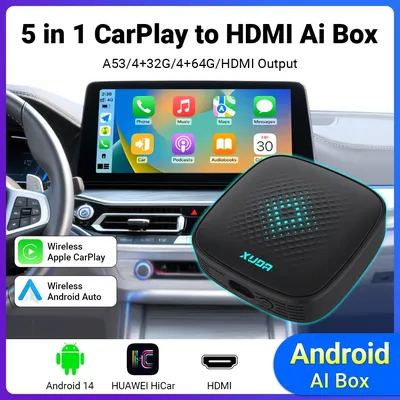XUDA Android 14 HDMI TV Box Carplay Drahtlose Android Auto Smart Ai Box CS6 Für Netflix Youtube Für OEM Auto CarPlay/Android Auto