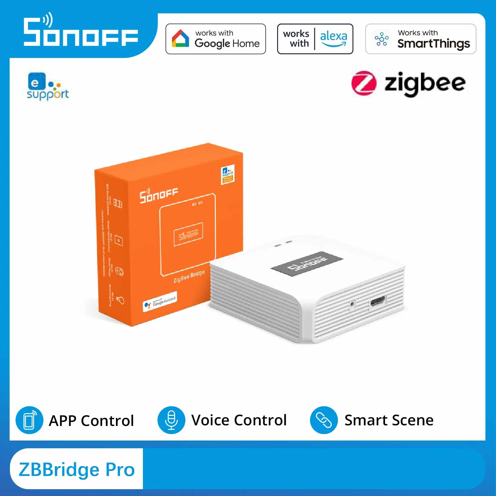 SONOFF ZBBridge Pro Smart Zigbee Bridge Zigbee 3.0 APP Drahtlose Fernbedienung Smart Home Bridge Funktioniert mit Alexa Google Home Image