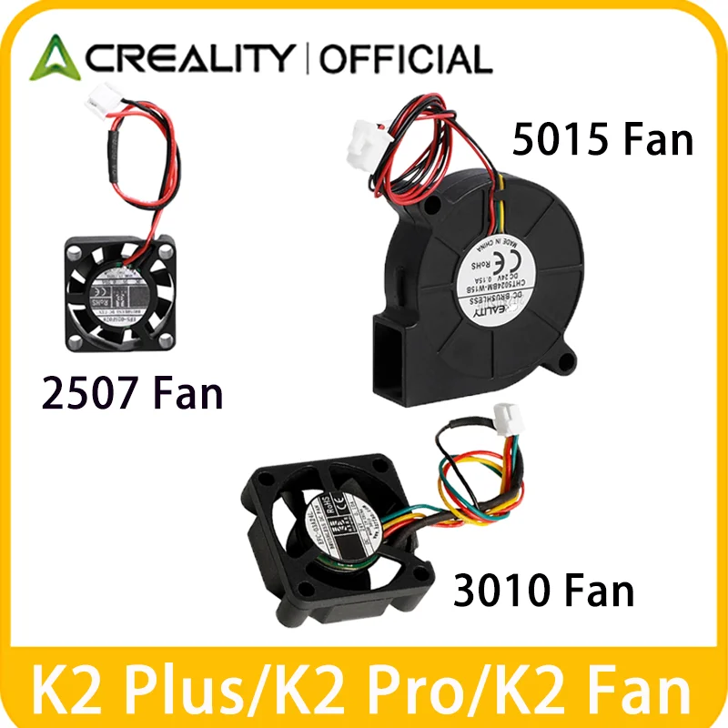 Creality Original K2 Plus Fan 5015 Gebläse und 3010 Axialventilator, 2507 Axialventilator Extruder-Lüfter für K2 Plus/K2 Pro/K2 Image