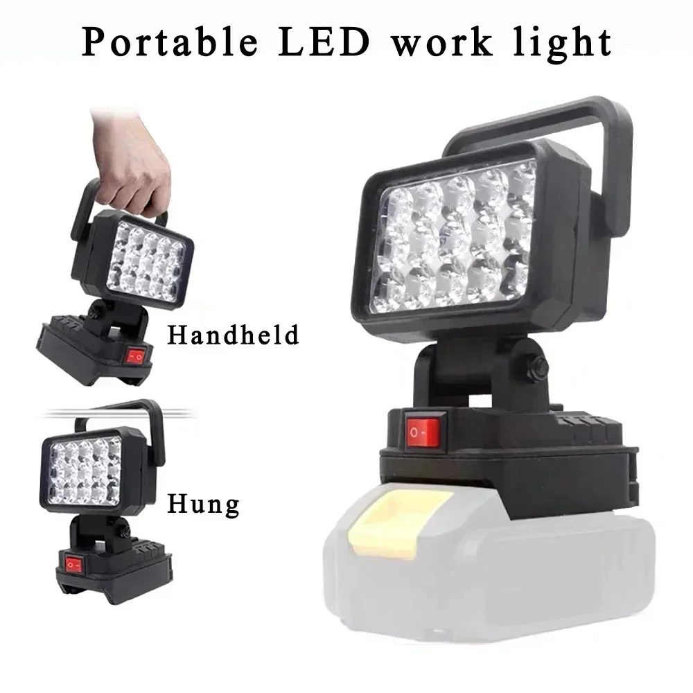 15 Perlen LED Arbeitslicht Scheinwerfer Tragbare Lampe Handlaterne für Makita 18 V Li-Ion Akku Zubehör BL1830 Arbeitslampe Licht