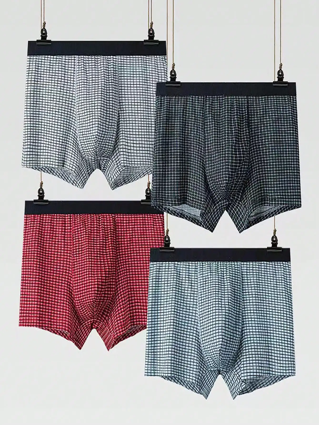 4PCS Herrenunterwäsche Mode Sport Boxershorts Sexy mittlere Taille nahtlose lose Unterwäsche Herren Boxershorts Image