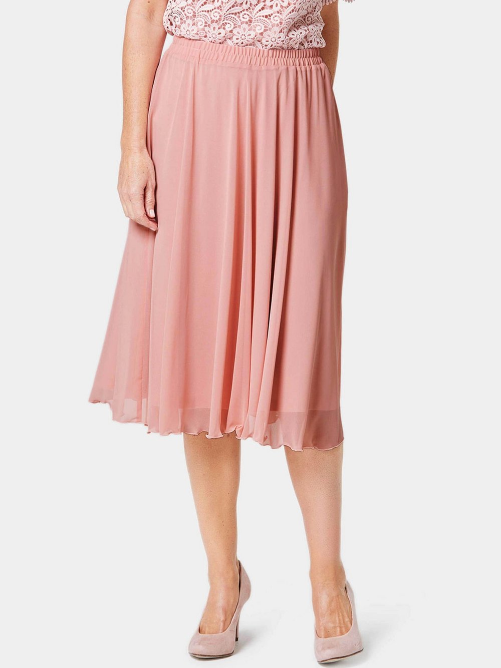 Goldner Weite Röcke Damen rosa, 44