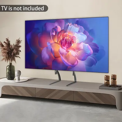 TV-Ständer, universeller TV-Ständer, Tischplatte für 32–70 Zoll Plasma-LCD-LED-Flachbildfernseher, starke TV-Beine, fasst bis zu 77,2 Pfund