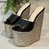 Sukeia Neue Frauen Plattform Pantoletten Sandalen Keile High Heels Slip On Peep Toe Classics Schwarz Casual Schuhe Damen UNS Plus größe 5-15