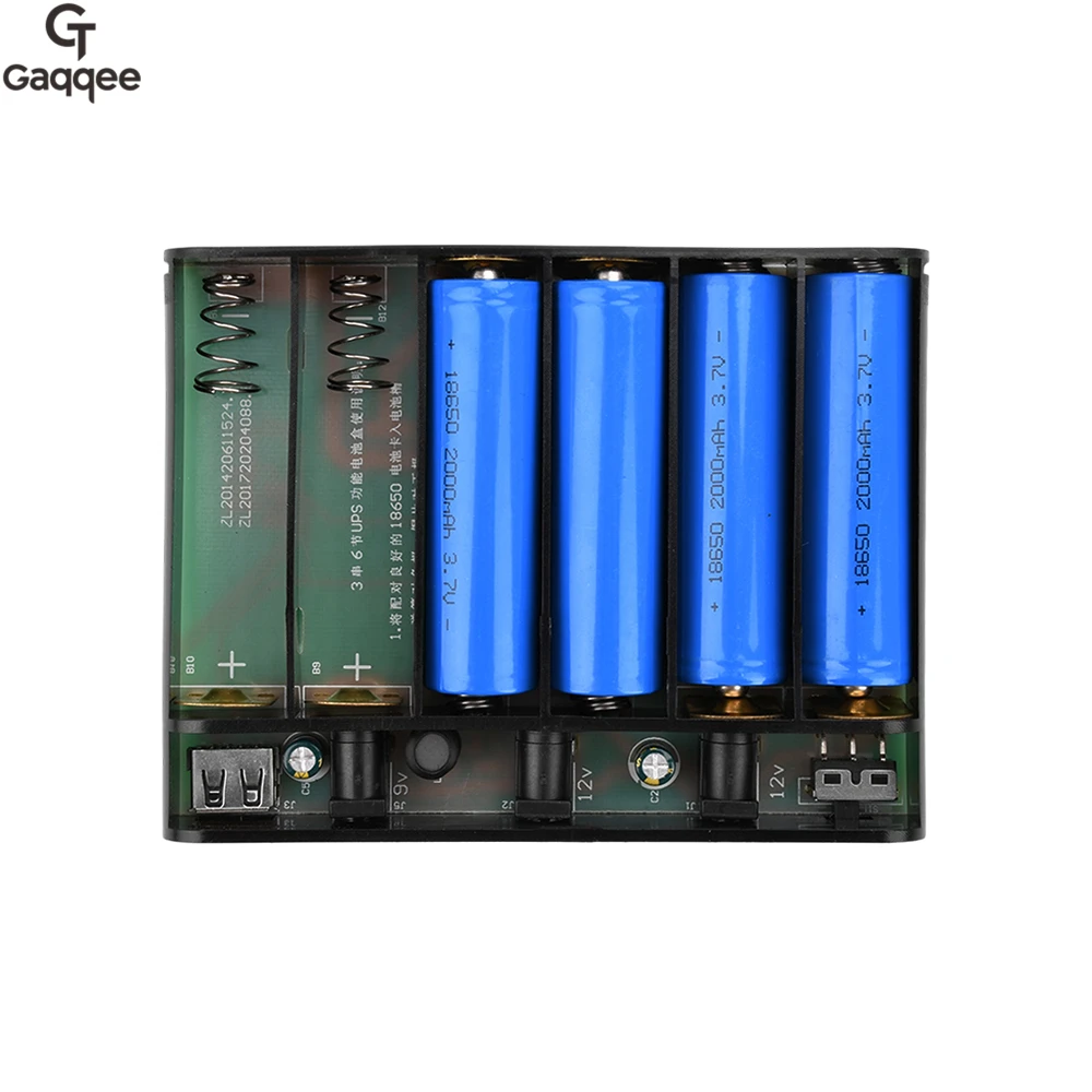 DC-USV 6 x 18650 Li-Ionen-Akku, lötfreie Powerbox, DIY-Kit, optischer Cat-Router, unterbrechungsfreie Stromversorgungsbox, 5 V, 9 V, 12 V Image