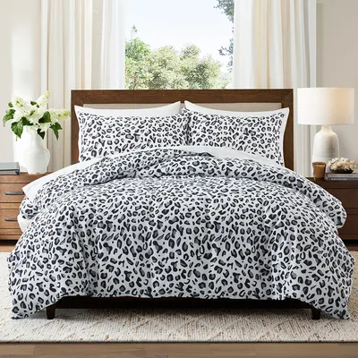 Leopard Print Duvet Cover Sets Skin Friendly Bedding Set with Quilt Cover 1/2pcs Pillowcase Luxury Queen Comforter Cover Set