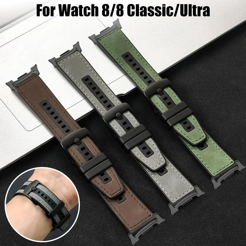 Lederarmband für Samsung Galaxy Watch 8 40 mm 44 mm/8 Classic 46 mm Sport-Silikonarmband für Galaxy Watch Ultra 2025 47 mm Image